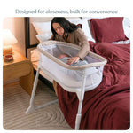 HALO® BassiNest® Lite – Breathable Baby Bassinet Slides Over Bed with Mesh Walls for Airflow & Visibility, Lowering Wall for Easy Access, Portable & Lightweight, Fits Most Beds