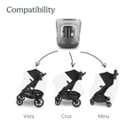 UPPAbaby Cup Holder for Vista, Cruz, Minu Strollers - Quick, Intuitive Attachment + Removal - Securely Holds Various Size Beverages - BPA Free + Dishwasher Safe - Folds Attached