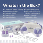 BabyBuddha Wearable Breastfeeding Pump, Double Hands Free Breast Pump with 30 Comfort Settings, 6oz+ Leak-Proof Cups, Strong Suction, 4 Modes, Rechargeable, Easy to Clean and Compact for Travel