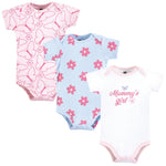 Hudson Baby Infant Girl Cotton Bodysuits, Mommys Girl Butterfly, 12-18 Months