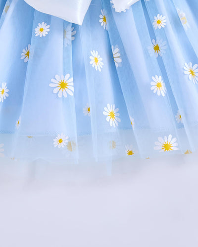 Baby Girl Tulle Tutu Dress Summer Halter Infant Blue Daisy Party Birthday Dresses Casual Beach Sundress Outfit Baby Girl Clothes 3-6 Month