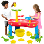 CoComelon Water Table by Delta Children | 3-Tier Activity Water Play Table with 11-Piece Toy Set | Water Sensory Table + Summer Beach Toys for Outside Backyard for Toddlers Ages 2+, Blue