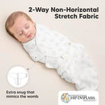 3-Pack Organic Baby Swaddle Sleep Sacks - Swaddles for Newborns, Infant 0-3 Months, Baby Girls, Boys, Soft & Snug Newborn Sleep Sack, Nursery Swaddling Blankets, Velcro Closure (ABC Land Rose)