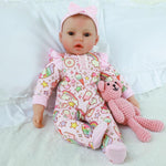 Baby Dolls, 18 inches Large Realistic Cute Soft Body Baby Doll Real Life Baby Dolls Girl, with Bottles & Pacifier, Diapers and Bibs, Gift Idea for Ages 3+