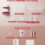 NCVI Wearable Breast Pump, Hands Free Electric Breast Pump with 4 Modes & 9 Levels Suction, Portable Breast Pump Ultra Quiet <42dB, 150min Battery Life, 19/21/24mm Flange, Breastfeeding Pump for Moms
