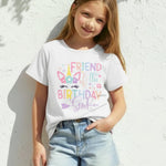PATPAT Girls T Shirts Size 8-9 Years, Multicolor Graphic Tees, Crew Neck Short Sleeve Shirts Summer Clothes Vacation Outfits Dance Tops