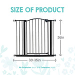Regalo 36" Extra Tall Home Accent Arch Baby Gate for Doorways & Bottom of Stairs, Pressure Mount for Babies, Toddlers & Pets, Ages 6-24 Months, Tested & Safe, White