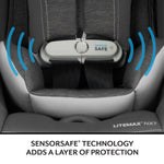 Evenflo LiteMax NXT Infant Car Seat with SensorSafe (Primrose Pink)