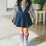 ZAXARRA Toddler Baby Girls Strap Suspender Skirt Overalls Dress Outfit (Blue, 6-12 Months)