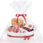 Degeyoyo Baskets for Gifts Empty, Gift Basket, Bow Basket for Gifts, 12" x 8" x 5" Small Baskets with Gift Bag and Ribbon for Organizing, Christmas, Birthday, Baby Shower