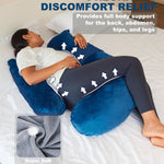 Pregnancy Pillows for Sleeping, Maternity Pillow for Side Sleeper, Support for Back, Legs, Belly, HIPS for Pregnant Women Blue
