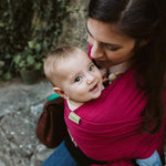 Boba Baby Wrap Carrier - Original Baby Carrier Wrap Sling for Newborns - Baby Wearing Essentials - Newborn Wrap Swaddle Holder, Newborn to Toddler Infant Sling (Sangria)