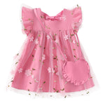 Kucnuzki Toddler Girl Dress 2t 3t Girl Clothes Cute Ruffle Tutu Fairy Princess Pink Swing Beach Boho Dress for Toddler Summer Two Piece Outfit Casual Sun Dress