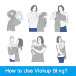 Vlokup Baby Water Ring Sling Carrier | Lightweight Breathable Mesh Baby Wrap for Infant, Newborn, Kids and Toddlers | Perfect for Summer, Swimming, Pool, Beach | Great for Dad Too Lakeblue