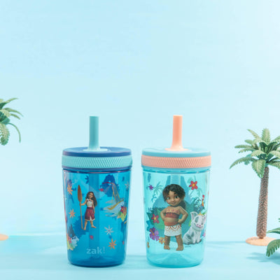 Zak Designs Sesame Street Kelso Toddler Tumblers For Travel or At Home, 15oz 2-Pack Durable Plastic Sippy Cups With Leak-Proof Design is Perfect For Kids (Elmo and Cookie Monster)