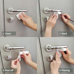 Flowden Childproof Door Lever Lock Prevents Toddlers Pets from Opening Doors, No Drill Tool Needed Easy to Instal, Child Safety Locks for Doors, Windows, washrooms (Black, Pack, 4)