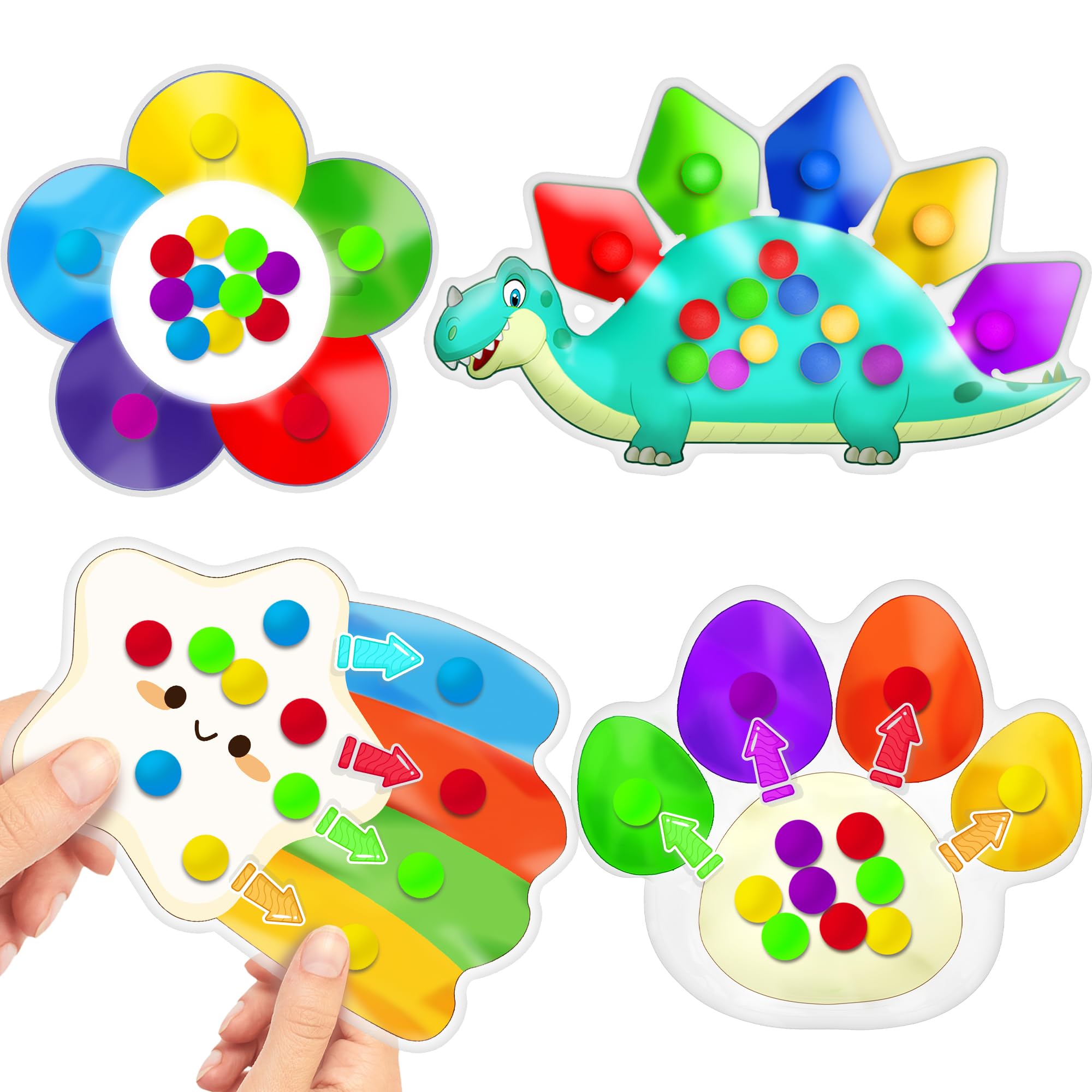 4PC Color Sorting Sensory Toys for Toddler, Travel - UIIOPJIOM - Baby ...