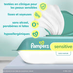 Pampers Baby Wipes, Sensitive, Water Based Wipe, Clinically Proven, Hypoallergenic, and Unscented for Babies, 336 Wipes Total (4 Flip-Top Packs)
