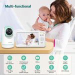 Baby Monitor with Camera and Audio,6" IPS Screen Baby Camera Monitor with 30H Battery,1000ft Range,Night Vision,Baby Monitor No WiFi,2-Way Talk & 150 Languages Support(Ideal for Home & Travel)