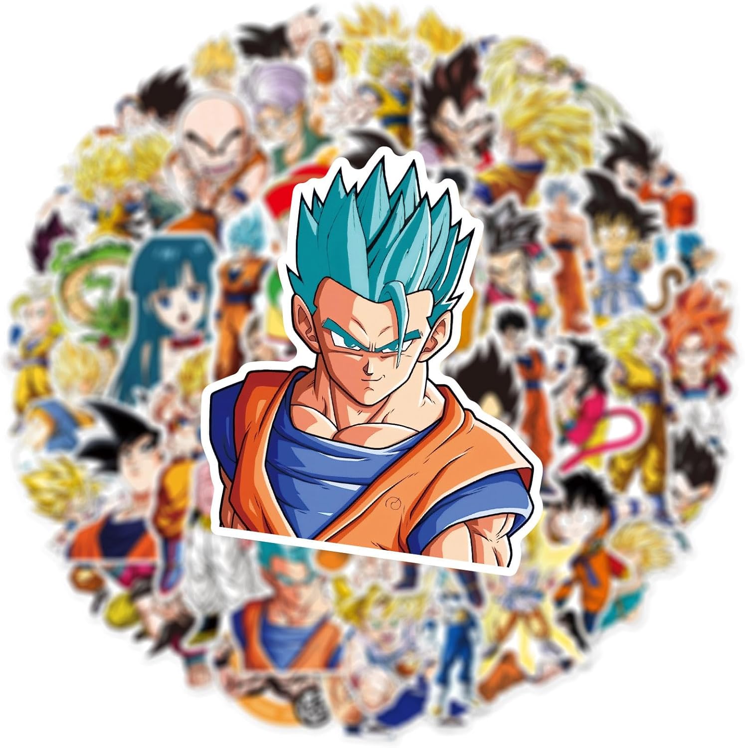 Cool Classic Anime Dragon and Ball Stickers for Water Bottles,Laptop,Birthday Party Supplies Party Decorations Party Favors (Black)