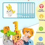 Maaacute Montessori Toys for 1 2 3 Year Old Boys Girls, Toddler Toys Age 2-4, 10 Pack Wooden Animal Blocks Sorting & Stacking Education Toddler Puzzles Toy,1 2 3 Year Old Girl Boy Birthday Gifts