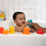 Baby Einstein Ocean Explorers Opus Bath Pals 11-Piece Gift Set, Waterproof Bath Book, Bath Cups, Animal Shape Bath Toys for Baby and Toddler, Ages 3 Months and Up