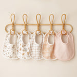 Konssy Muslin Baby Bibs 8 Pack Baby Bandana Drool Bibs Cotton for Unisex Boys Girls, 8 Solid Colors Set for Teething Drooling