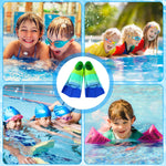 Kids Swim Fins, Fins for Swimming Kid,Short Kids Flipper with Mesh Bag,Swimming Flippers for Lap Swimming Training,Flippers for Children Adults Beginners (A Fins, S (US Kids 2-4))