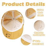 JANGANNSA Polka Baby Baseball Caps Infant Toddler Sun Cap Boys Girls Summer Hat with Bear Ears 6-24Months (6-24Months,Yellow Mesh Polka Bear)
