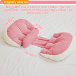 Trankerloop Pregnancy Pillow for Sleeping, Faux Fur Luxury Maternity Pillow, Support for Back, Legs, Belly, HIPS,Pink