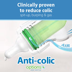 Dr. Brown's Natural Flow Anti-Colic Options+ Narrow Baby Bottle, Squirrel & Goat, 8 oz/250 mL, with Level 1 Slow Flow Nipple, BPA Free, 0m+, 2-Pack
