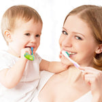 Slotic Baby Toothbrush for 0-2 Years, Safe and Sturdy, Toddler Oral Care Teether Brush, Extra Soft Bristle for Baby Teeth and Infant Gums, Dentist Recommended (4-Pack)