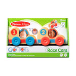 Melissa & Doug GO Tots Wooden Race Cars (2 Cars, 2 Disks) Stacking Toys For Infants, Hand Push Vehicles, Wooden Car Toys For Toddlers Ages 1+ - FSC-Certified