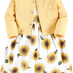 Hudson Baby Baby Girls' Cotton Dress and Cardigan Set