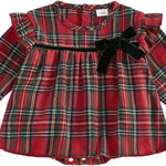 Baby Girl Christmas Outfit Velvet Bow Smocked Bubble Romper Ruffle Onesie Bodysuit Infant Fall Winter Clothes