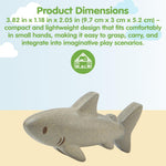 PlanToys® Shark Wooden Montessori Imaginative and Creative Play Toy | Language Development, Social Interaction and Early Coordination Activity | Eco Friendly Animal Figurine for Meaningful Play