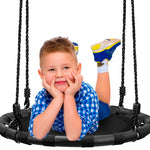 Sorbus Saucer Tree Swing - Kids Outdoor Disc Round Swing - 24" Heavy Duty 220lbs Seat - Easy Install Flying Saucer Web Circle Swing - Perfect for Gift, Playground, Backyard, Indoor/Outdoor Tire Swing