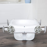 Regalo Baby Basics™ Bath Seat, Award Winning Brand, Provides Support and Balance for Sit-Up Bathing, Includes Strong and Secure Suction Cup System, Drain Holes for Easy Clean Up, 0560 DS, White