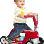 Toddler Scooter or Ride On Baby Toys, Radio Flyer Scoot 2 Scooter, for Ages 1-4, Red Ride On Toys