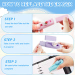 24 Pcs Cute Retractable Eraser for Pencils | Kawaii School Supplies Erasers| Back to Schools Essentials|Cute Erasers Supplies| Easter Basket Stuffers| Perfect Back to School Gifts & Party Favors