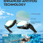 Vorshape Swim Goggles Pack of 2 Swimming Goggle No Leaking Adult Men Women Youth, Aqua & Black Pink, Anti Fog