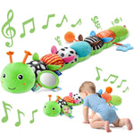 Sumobaby Infant Baby Musical Stuffed Animal Activity Soft Toys with Multi-Sensory Crinkle, Rattle and Textures, for Tummy Time Newborn 0-3-6-12 Months Boys, Girls, Caterpillar