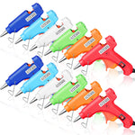 Zhengmy 12 Pieces Mini Hot Glue Gun Crafts Hot Melt Guns Fast Preheating and Easy Squeeze Trigger for School DIY Arts Class Projects Office Home Quick Repairs (Multicolored)
