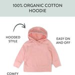 HonestBaby Terry Hoodie 100% Organic Cotton for Toddler, Baby Boys, Girls