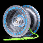 MAGICYOYO Tug Return Responsive Yoyo K1 , Hubstacks Yo-yo for Kids Beginners Dual Purpose YoYo with Unresponsive Bearing, Storage Bag + 12 Strings +Yo-Yo Glove +2 Yo yo Hubstacks (Glitter Clear)