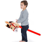 12 PCS 37 Inch Red Inflatable Stick Horse Balloons Durable PVC Horse Head on Stick for Western Cowboy Parties, Birthday Decorations, and Themed Events