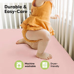 KeaBabies 2-Pack Baby Crib Sheets for Boys, Girls - 52x28 Viscose Derived from Bamboo Toddler Bed Sheets Neutral, Fitted Crib Mattress Cover for Standard Baby Bedding, Soft & Cozy (Rose)