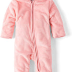 The Children's Place Unisex-Baby And Newborn Fleece Hoodie Zip-front Snowsuit Bunting