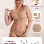 Momcozy Nursing Bras for Breastfeeding, YN21 Seamless Ultra Comfort Maternity Bra, Natural Shape, Pregnancy Sleep Bralette
