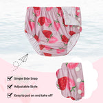 Durio Reusable Swim Diapers for Baby Toddler Newborn Washable Water Diapers for Swimming Beach Essentials A-Pink Strawberries 6-12 Months